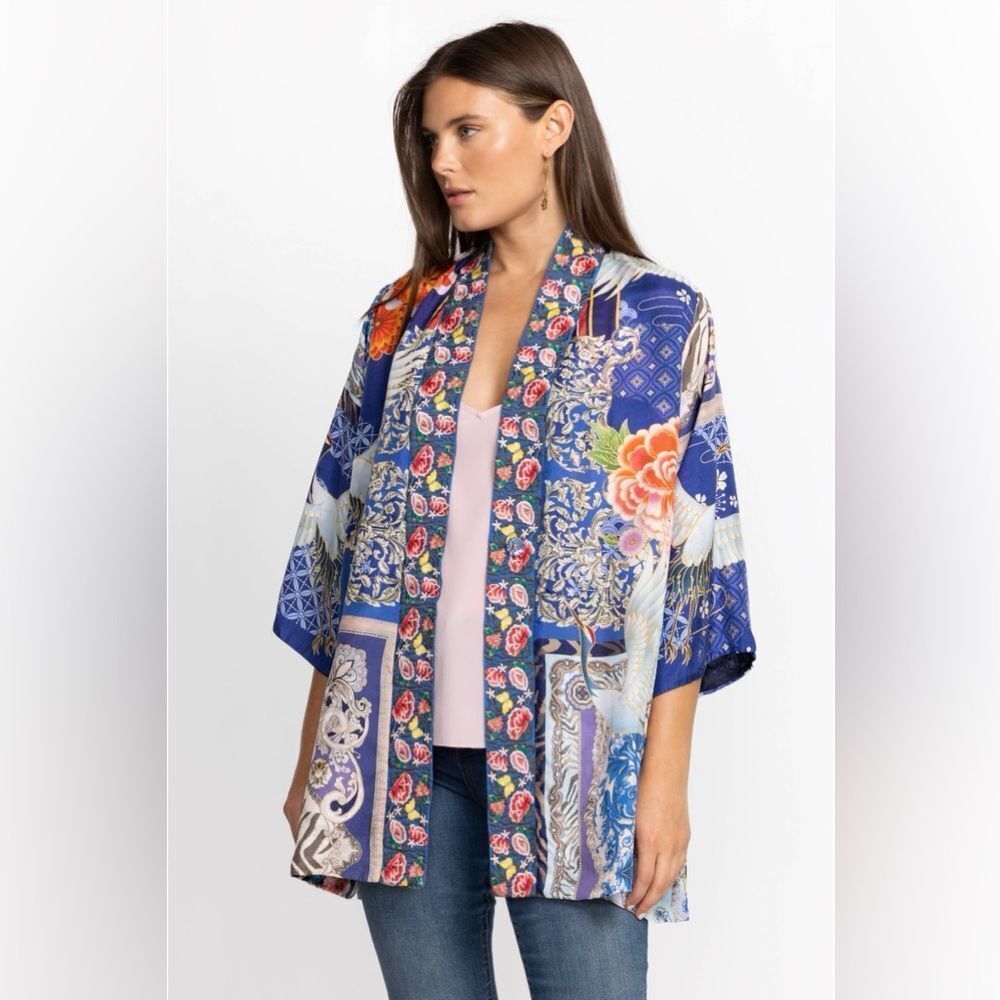 Johnny Was Narniay Kimono 100% Silk